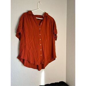 Torrid paprika pumpkin button up shirt 2
